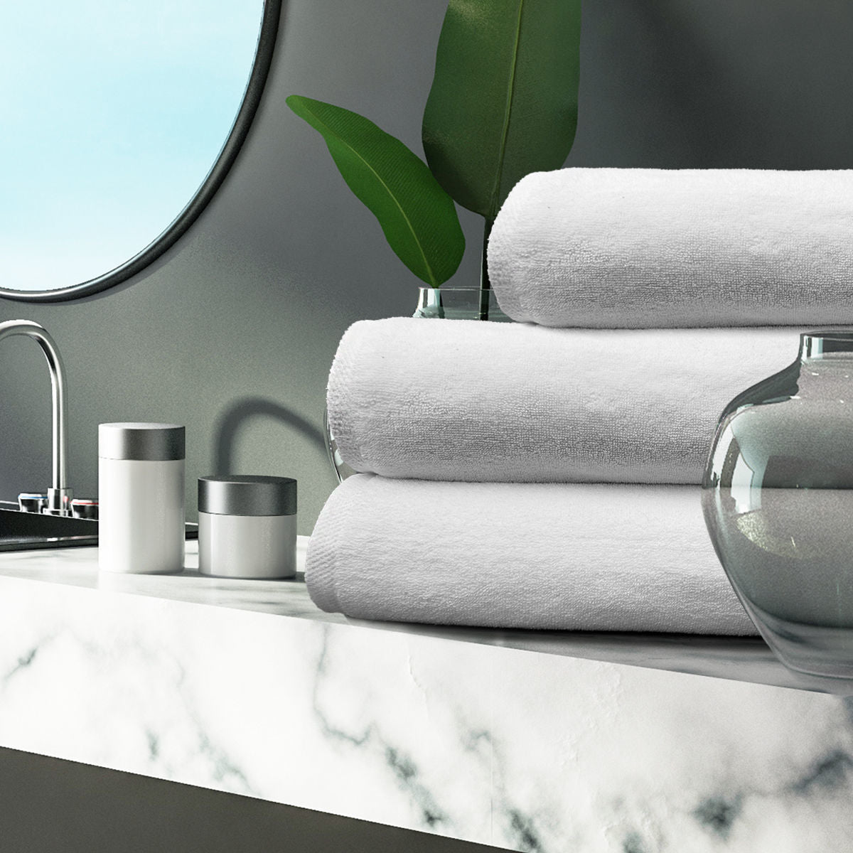 Platinum White Pool Towels - 35x68 Inches - 100% Cotton - 19.00 lbs. - Carton Pack of 2 Dozen (24 Towels)