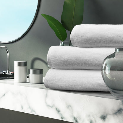 Platinum White Pool Towels - 35x68 Inches - 100% Cotton - 19.00 lbs. - Carton Pack of 2 Dozen (24 Towels)