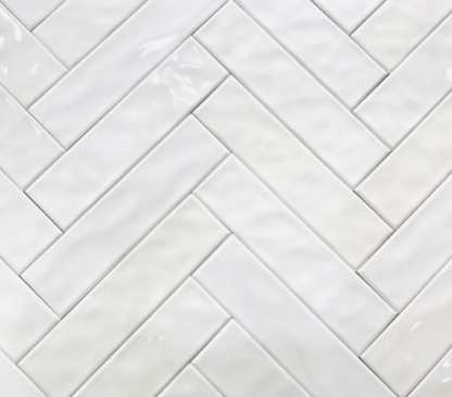 3 X 12 Herringbone GLOSSY FINISH Shower Panels